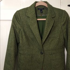 Twill green blazer